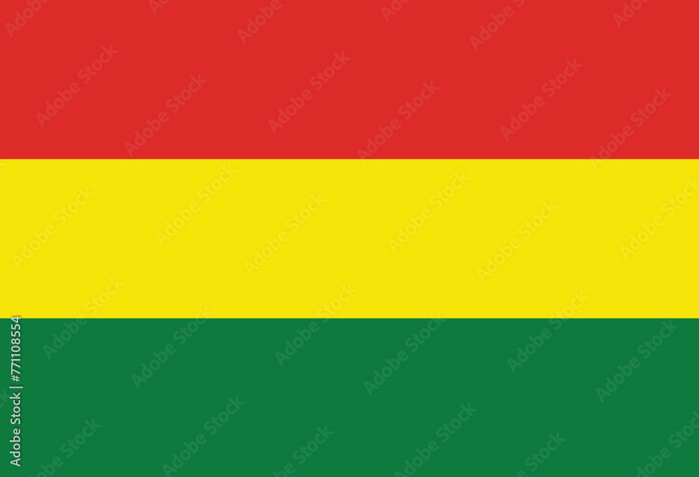 Flag of Bolivia vector illustration