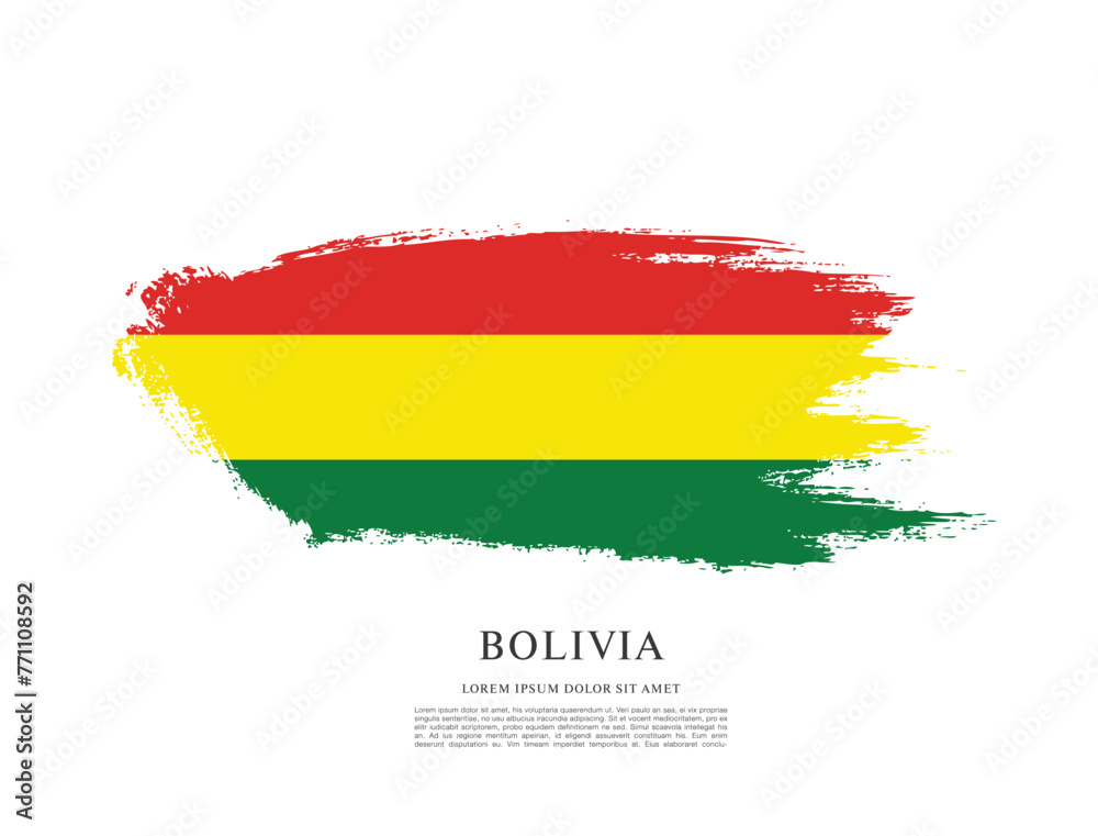 Obraz premium Flag of Bolivia vector illustration