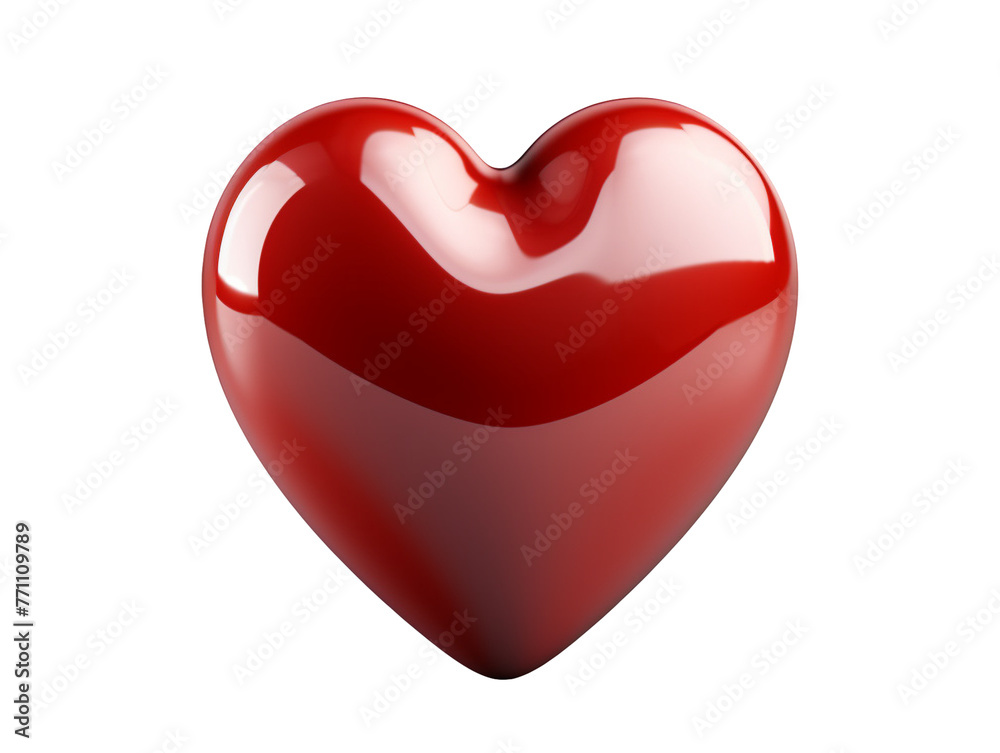 red heart isolated