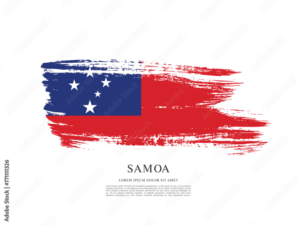 Flag of Samoa vector illustration Flag of Samoa vector illustration