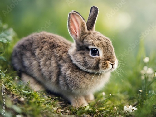 rabbit in the grass © Abida