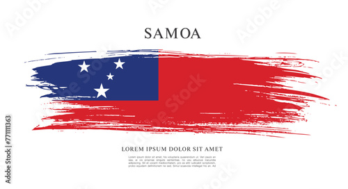 Flag of Samoa vector illustration