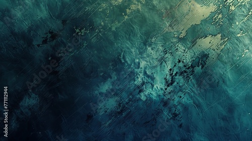 An abstract texture background blends dark blue and green hues with a subtle gradient for a sleek design