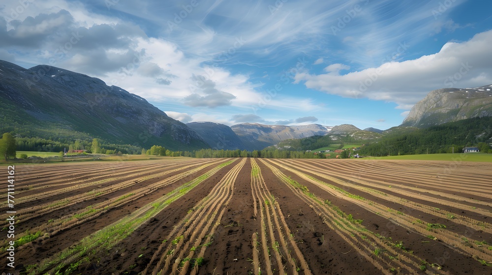 Potato field in Norway
