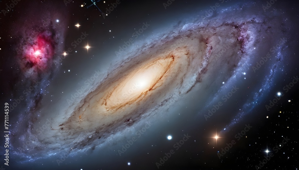 Un galaxia en medio del universo estrellado