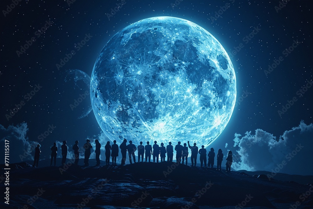 Virtual Team Building under Full Moon: Employees Engaged in Laughter & Camaraderie, Digital Space Fun Virtual Team Building under Full Moon: Employees Engaged in Laughter & Camaraderie, Digital Space Fun