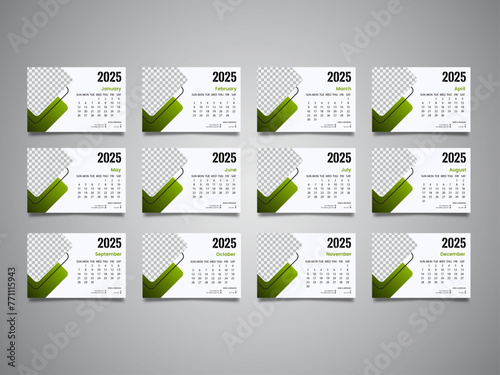 Simple and minimal Desk Calender design template