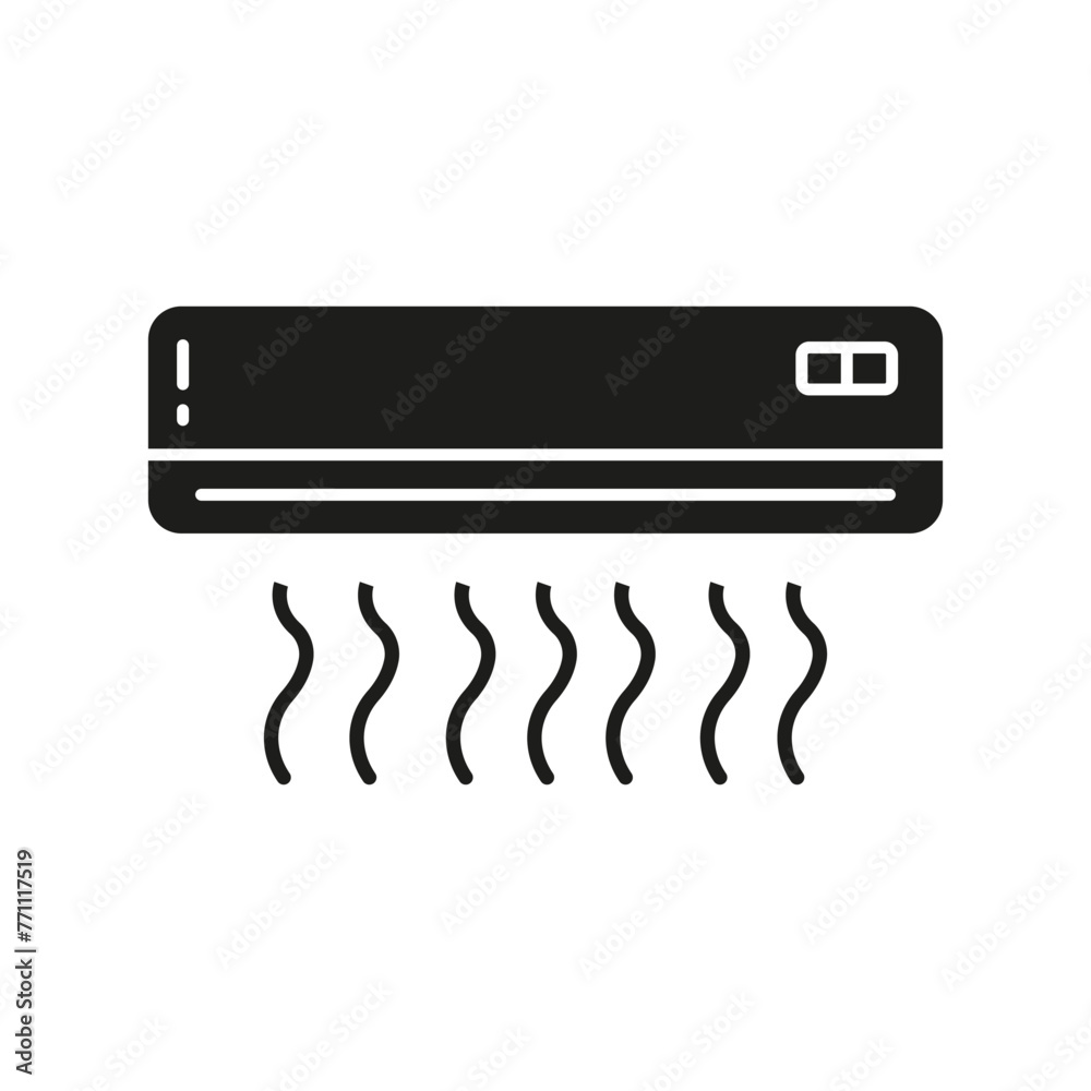 Air conditioner flat icon. Climate control system. Vector illustration. AC unit icon Air conditioner flat icon. Climate control system. Vector illustration. AC unit icon