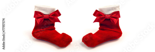 Christmas stocking isolated on white background file format . 