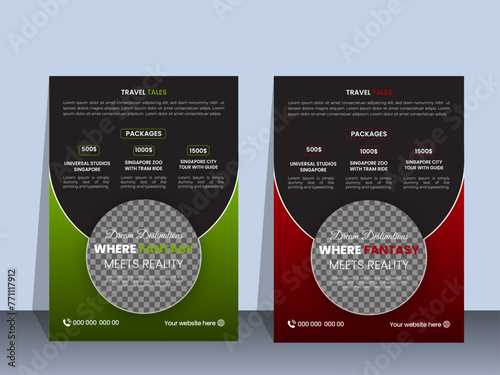 Travel flyer design template