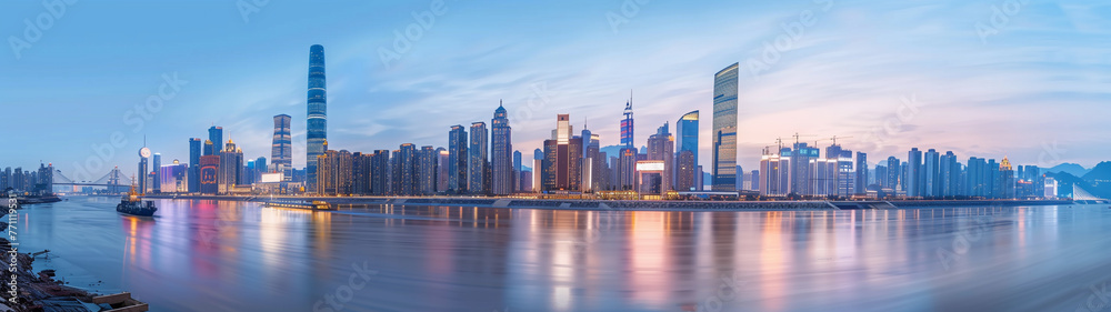 A Panoramic Skyline View of Cityscapes