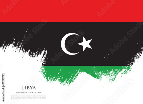 Flag of Libya vector illustration