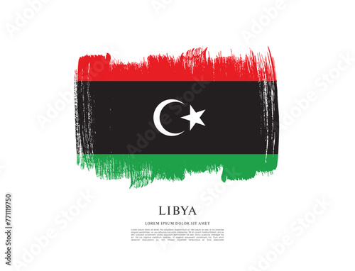 Flag of Libya vector illustration