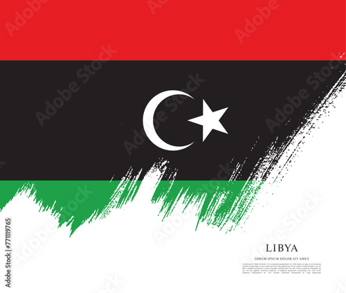 Flag of Libya vector illustration