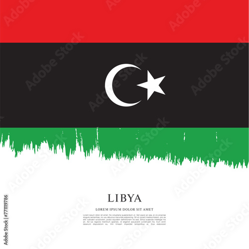 Flag of Libya vector illustration
