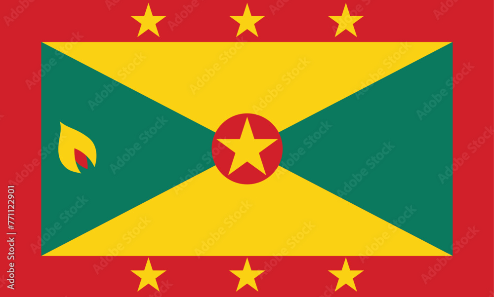 Vector illustration design of Grenada flag Vector illustration design of Grenada flag