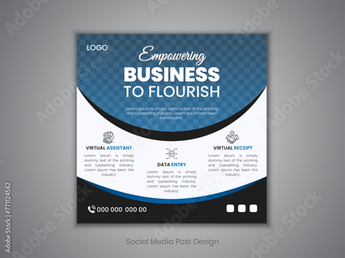 Simple and minimalistic social media design template