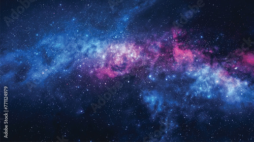 Nebula and galaxies in space. Abstract cosmos galaxy background