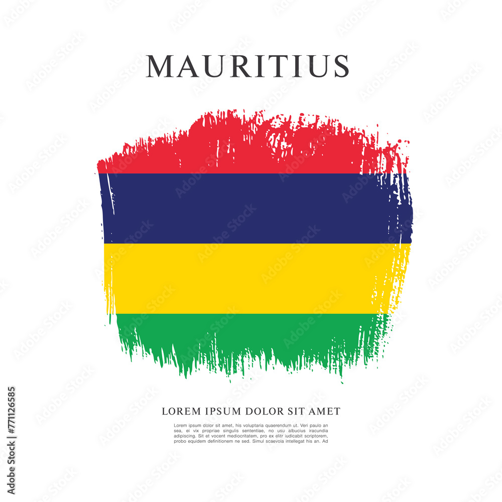 Obraz premium Vector illustration design of the Republic of Mauritius flag