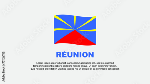 Free Download Reunion Flag Abstract Background Design Template. Reunion Independence Day Banner Social Media Vector Illustration. Background - GFXLoad
