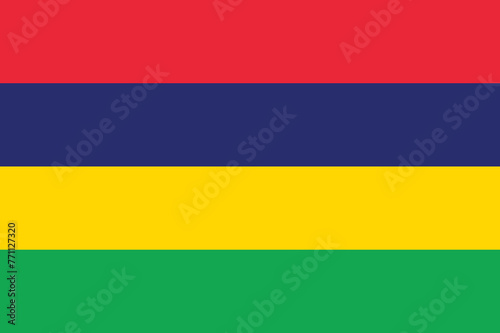 Vector illustration design of the Republic of Mauritius flag