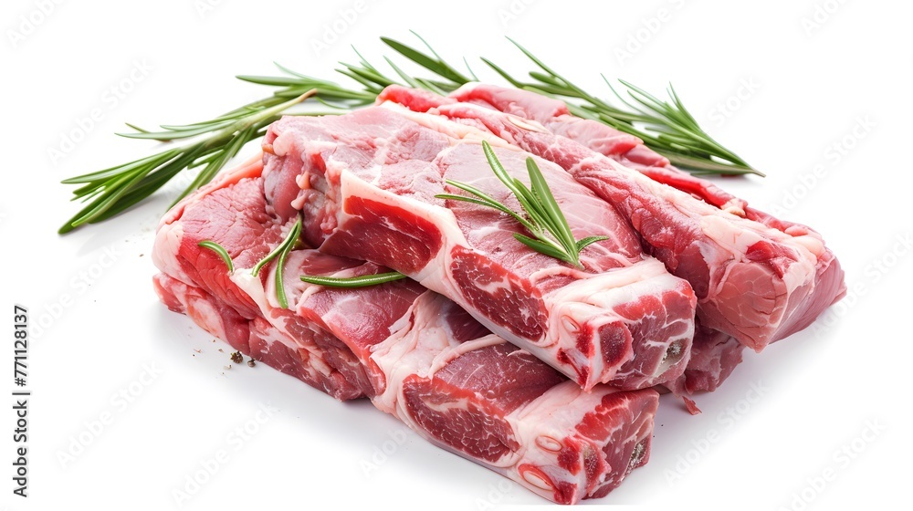Fresh pork neck raw or collar pork, on white
Fresh pork neck raw or collar pork, on white