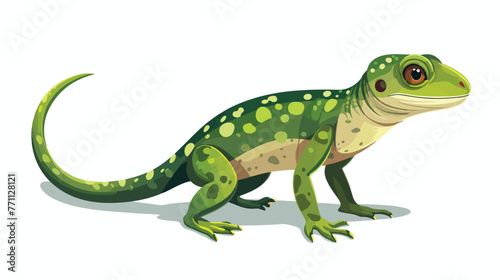 Detailed flat vector icon of small-spotted lizard.