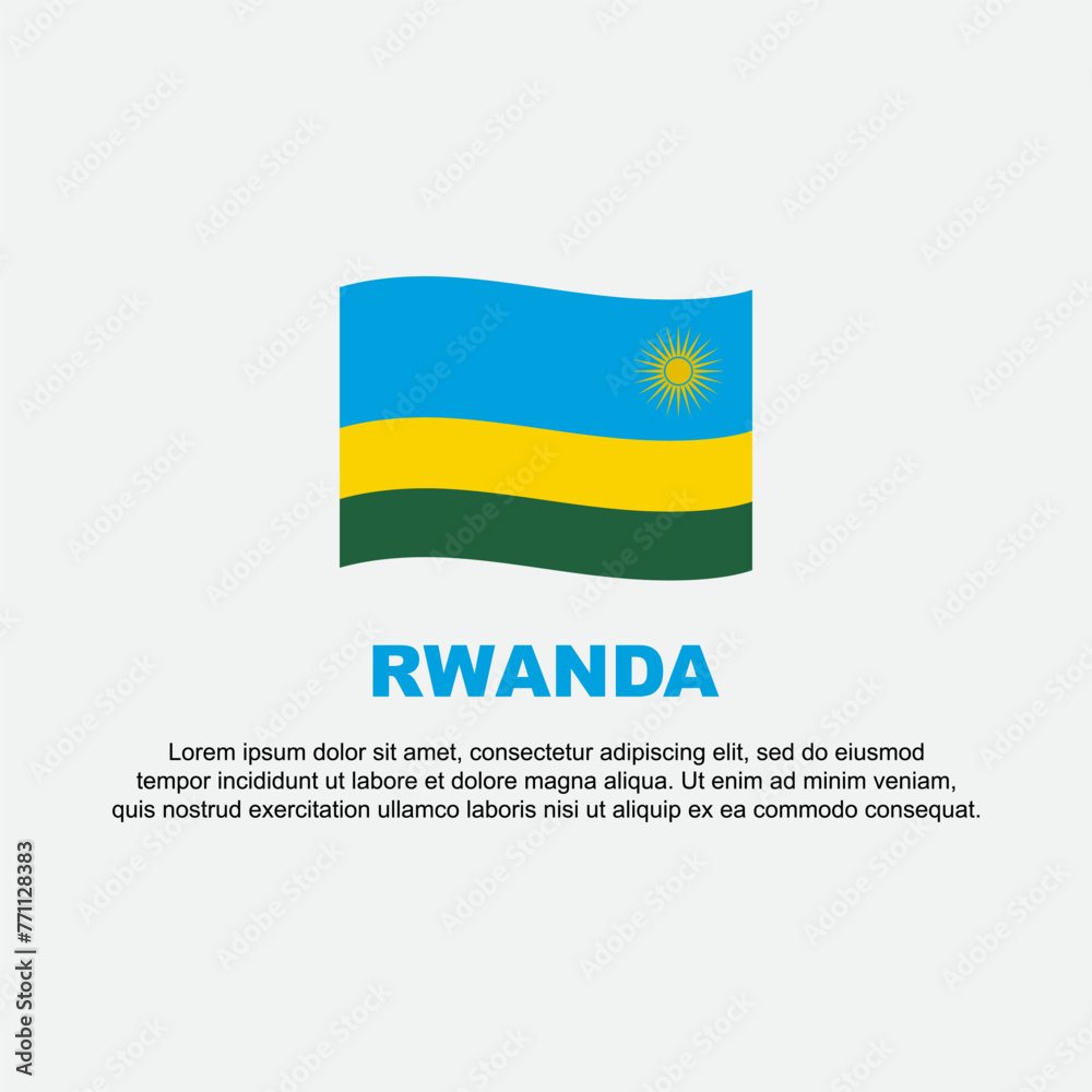 Obraz premium Rwanda Flag Background Design Template. Rwanda Independence Day Banner Social Media Post. Rwanda Background