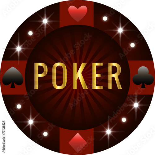 Chip for playing casino, poker, bets
