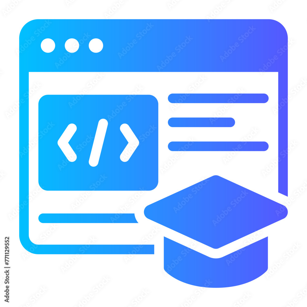 web programming gradient icon web programming gradient icon