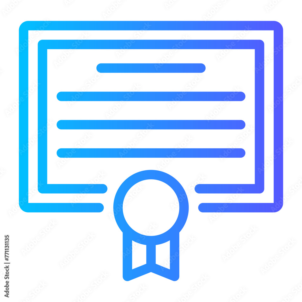certification gradient icon certification gradient icon