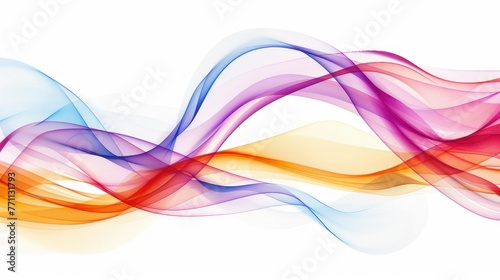 abstract colorful music waves ,Abstract spectrum vector lines white background. Transparent design element