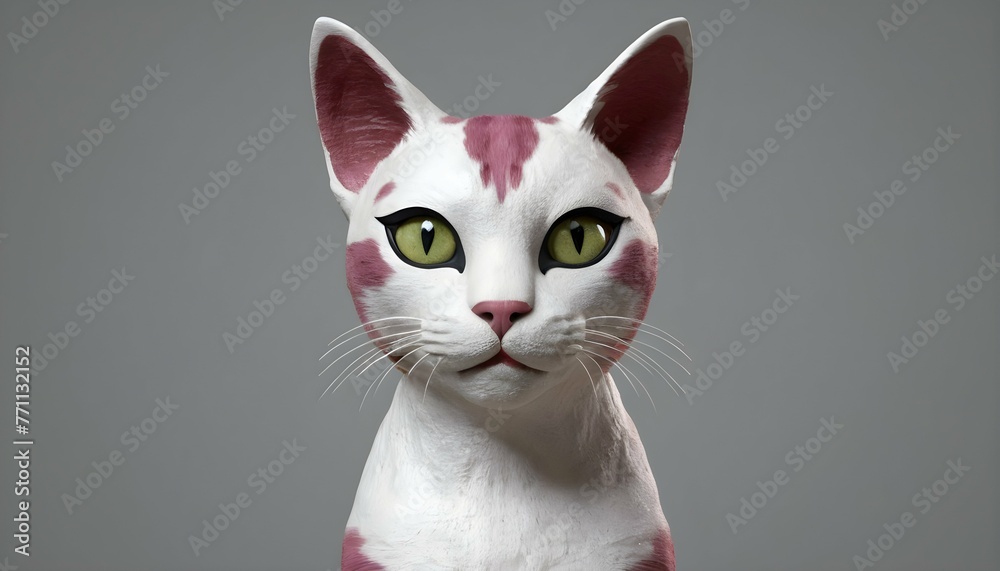 a-3d-model-of-a-cat-with-customizable-eye-colors- 3