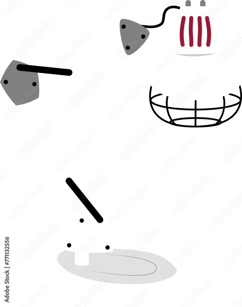 Illustration of infrared therapy lamp Illustration of infrared therapy lamp