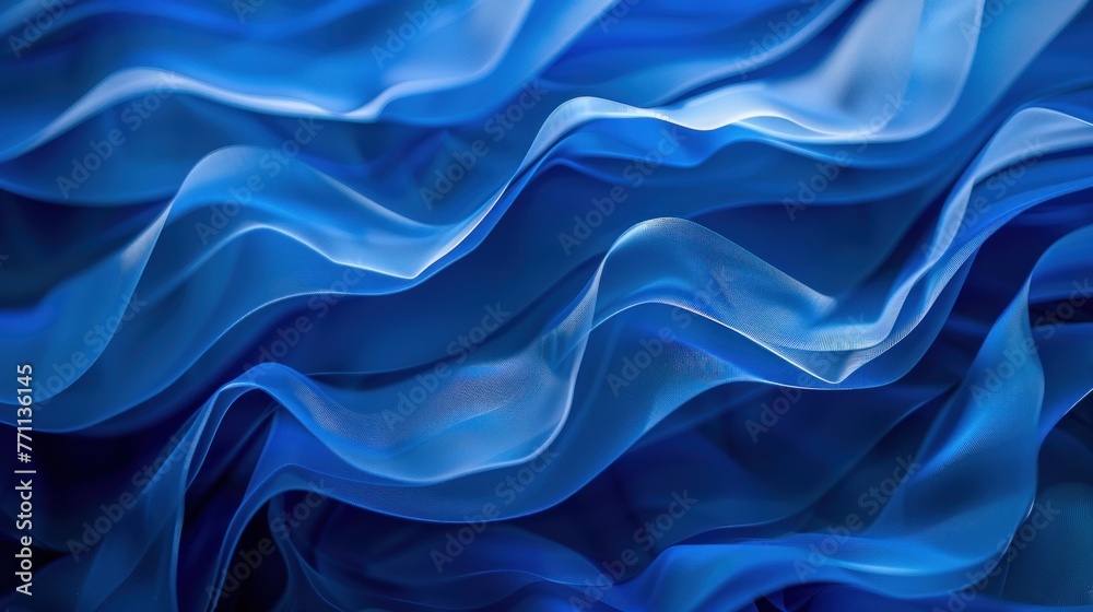 Obraz premium Abstract Blue fabric wave Background