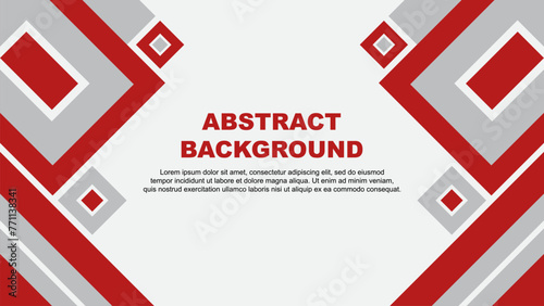 Abstract Red Background Design Template. Banner Wallpaper Vector Illustration. Red Cartoon