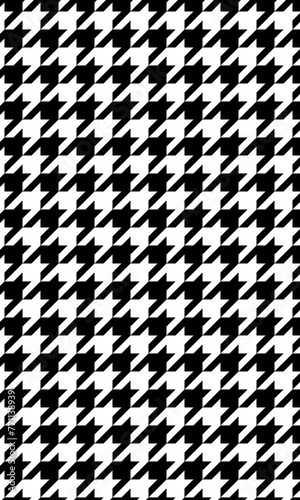 Houndstooth Pattern Black White Vertical Background Illustration