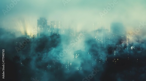 Surreal Dreamscape Detailed photographs of dreamy landscapes or cityscapes with intentional blur creating ethereal and otherworldly scenes that evok AI generated illustration