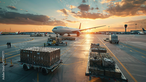 At the airport there are air cargo services by cargo plane, logistics, import and export. between countries around the world.