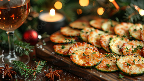 Elevate your New Year's celebration with homemade baked zucchini parmesan chips, a delightful appetizer perfect for the occasion. Crispy and flavorful, these chips are seasoned with savory parmesan ch