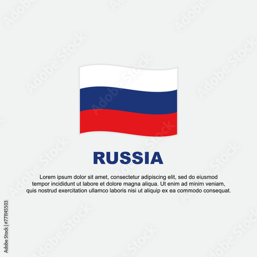Russia Flag Background Design Template. Russia Independence Day Banner Social Media Post. Russia Background