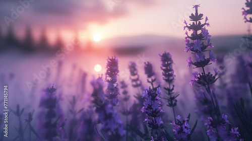 Pale lavender mist, gently suffusing the air, imparting a sense of calm and tranquility to the space.