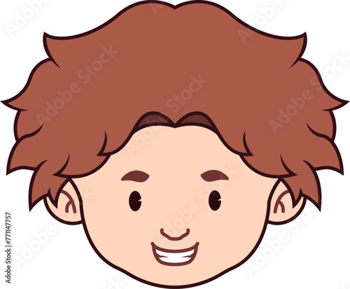 Kids hairstyle models illustration