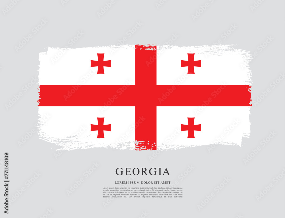 Flag of Georgia, brush stroke background