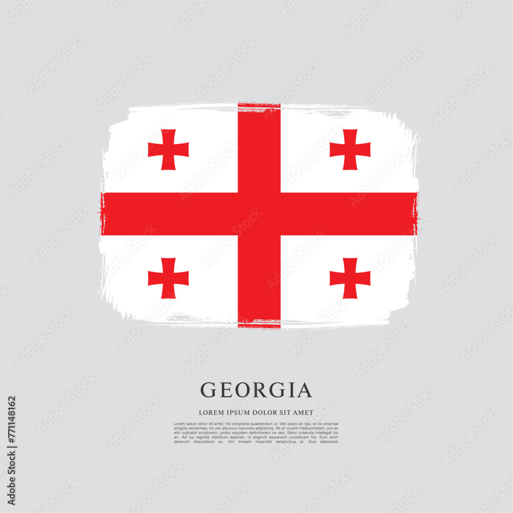 Flag of Georgia, brush stroke background