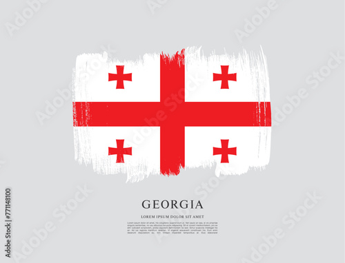 Flag of Georgia, brush stroke background