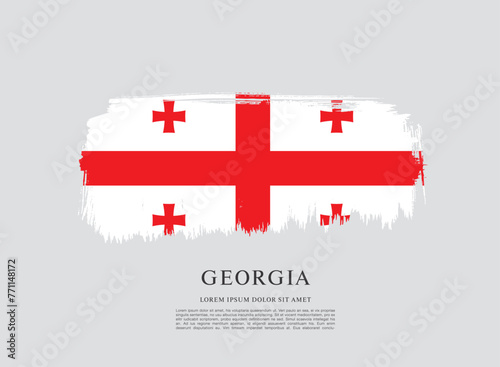 Flag of Georgia, brush stroke background