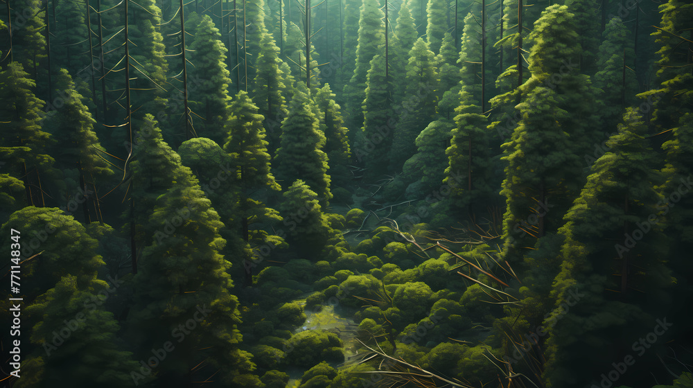 Fototapeta premium green forest background