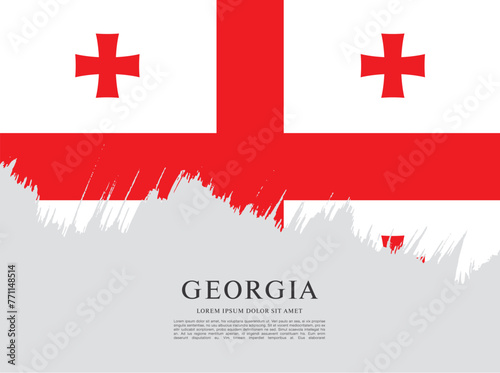 Flag of Georgia, brush stroke background