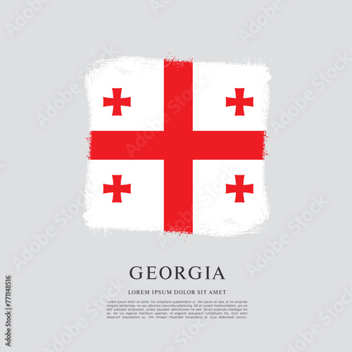 Flag of Georgia, brush stroke background